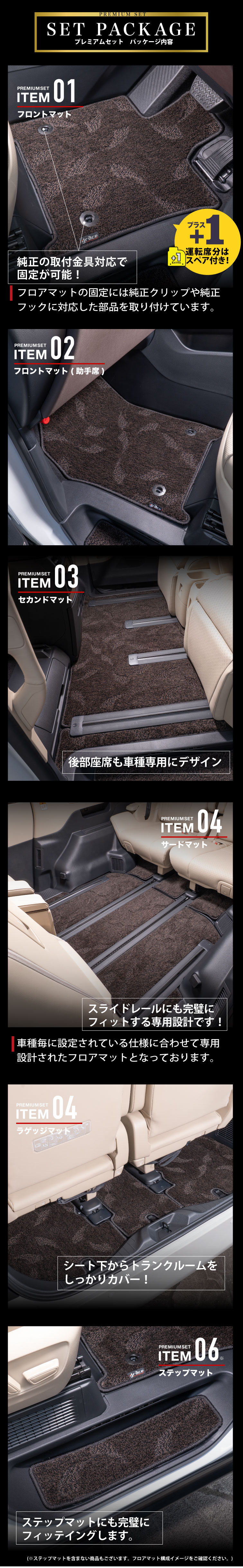 フロアマットプレミアムセット90ノアセット内容