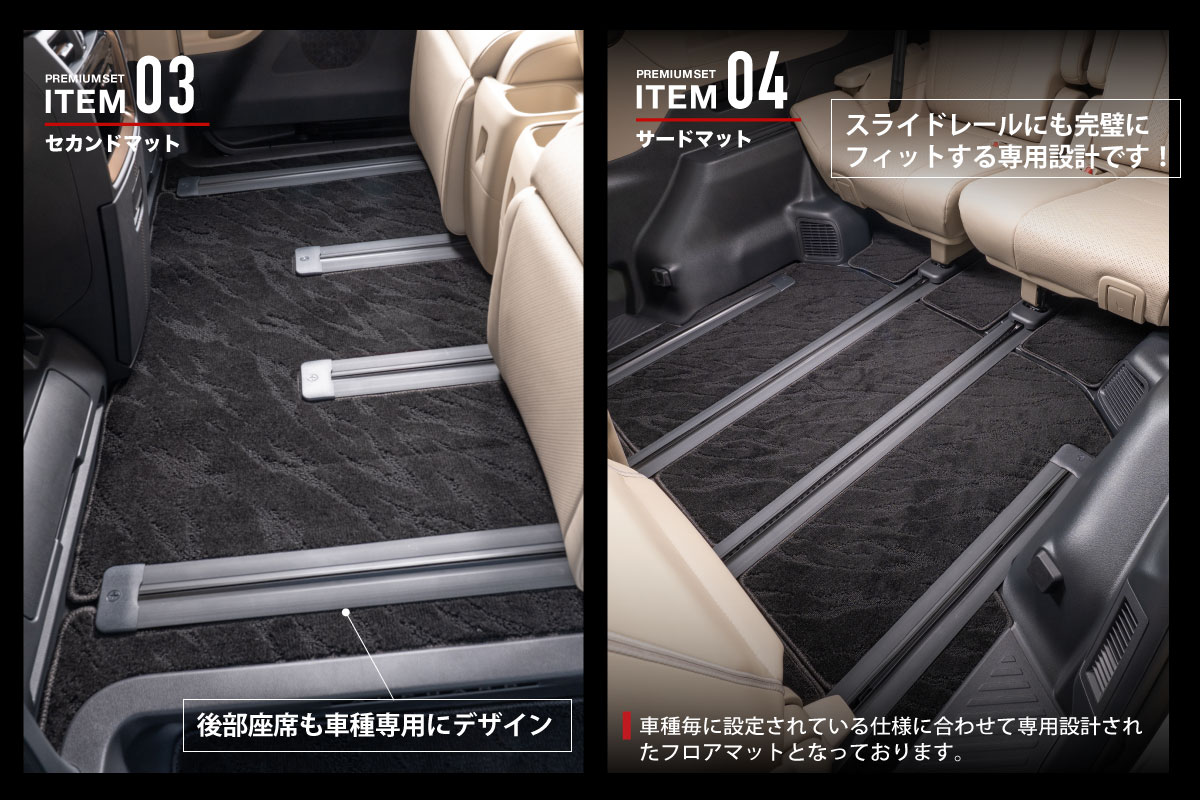 フロアマットプレミアムセット90ヴォクシーセット内容2