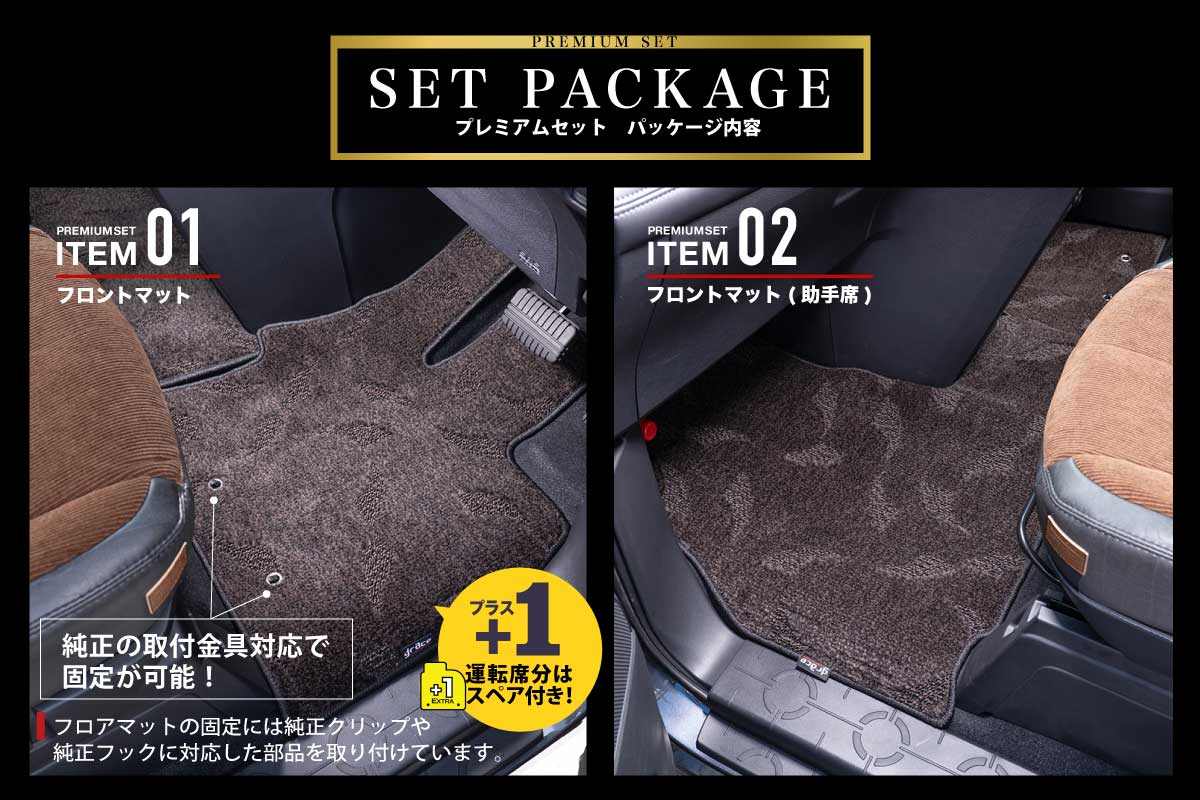 フロアマットプレミアムセットデリカD:5セット内容