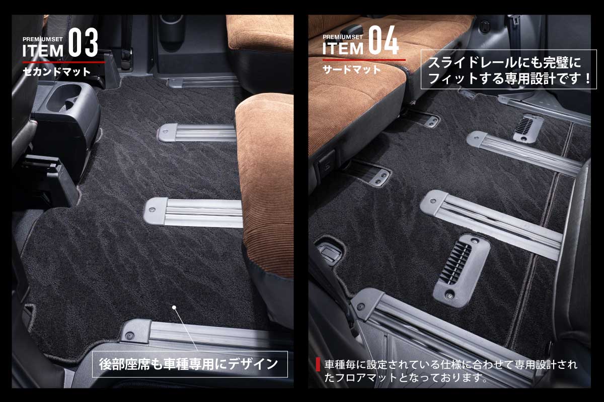 フロアマットプレミアムセットデリカD:5セット内容2