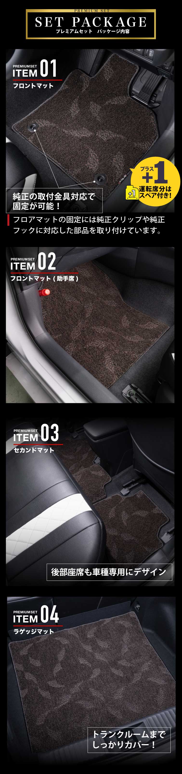 フロアマットプレミアムセットエブリィバンセット内容