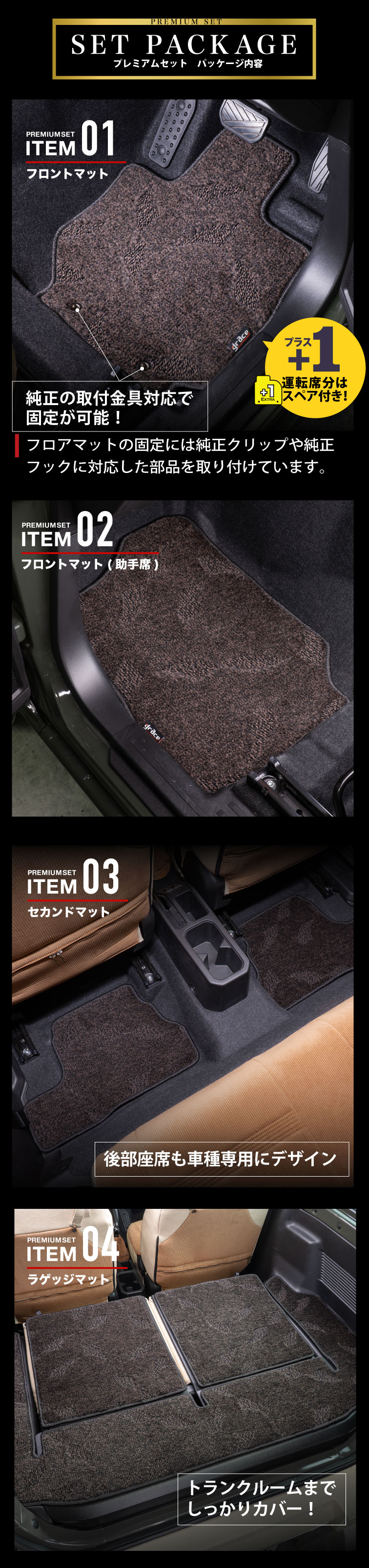 フロアマットプレミアムセットジムニーセット内容