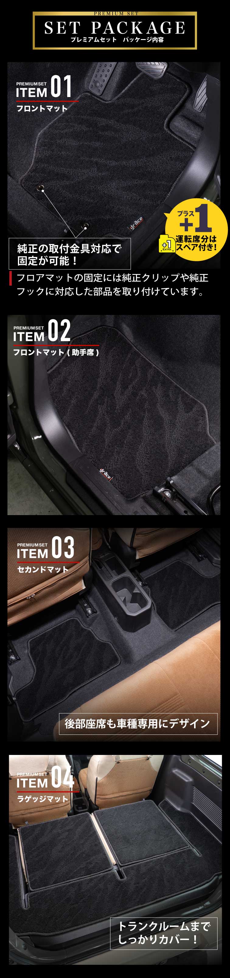 フロアマットプレミアムセットジムニーセット内容