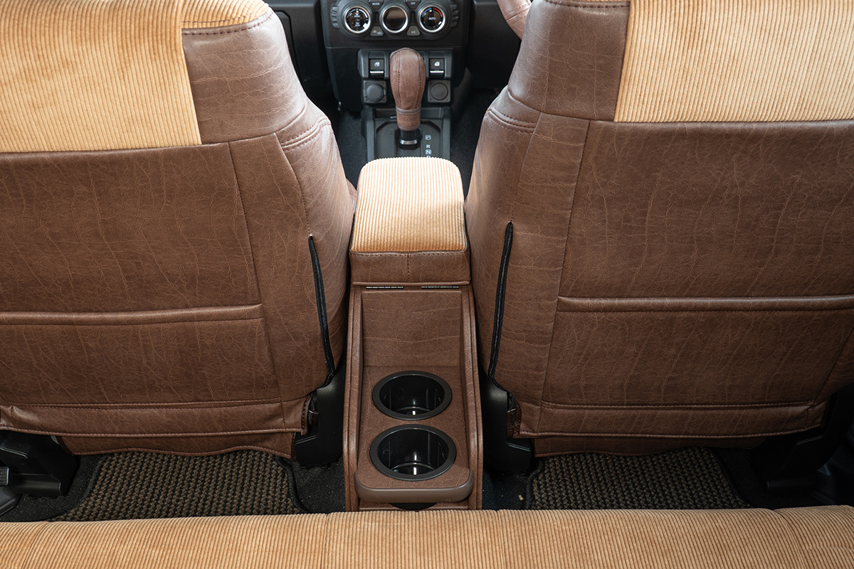 【ジムニーJB64/JB74/ノマド専用】センターコンソール Ver.2 アンティークコーデュロイ＜ドリンクホルダー付き＞