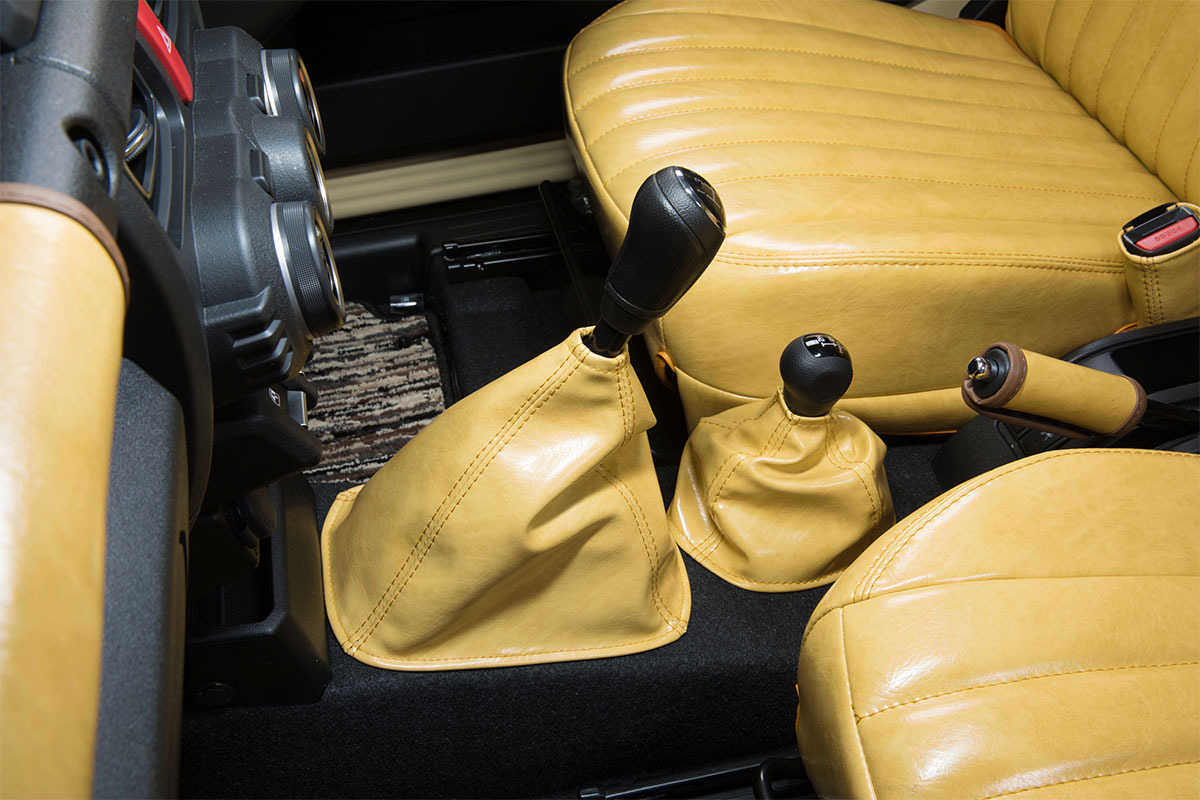 シフトブーツカバー　アンティーク　デニムデザイン