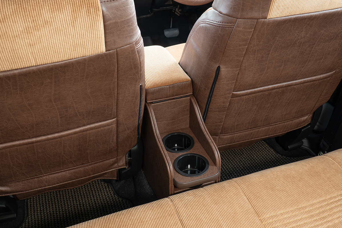 【ジムニーJB64/JB74/ノマド専用】センターコンソール Ver.2 アンティークコーデュロイ＜ドリンクホルダー付き＞