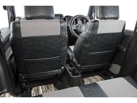 シートカバー 千鳥チェック前席バックレスト　ジムニー装着イメージ