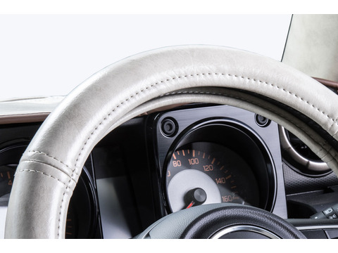 ハンドルカバー　 アンティーク　ホワイトスモーク  スズキジムニー装着