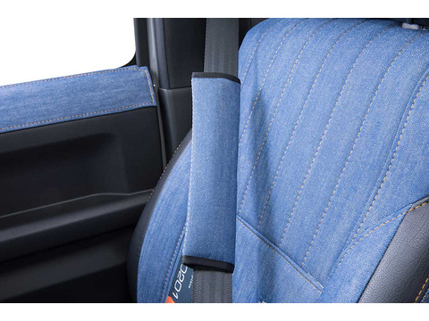 シートベルトパッド  アンティーク 　デニムデザイン1個