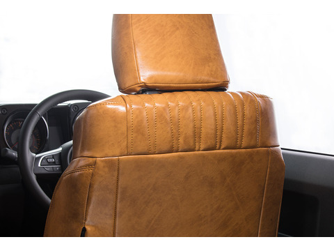 シートカバー  アンティークデザインD　キャメル　シート背面デザイン