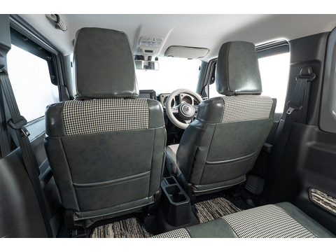 ジムニーJB64 シートカバー  アンティーク千鳥　シート背面ポケット標準装備