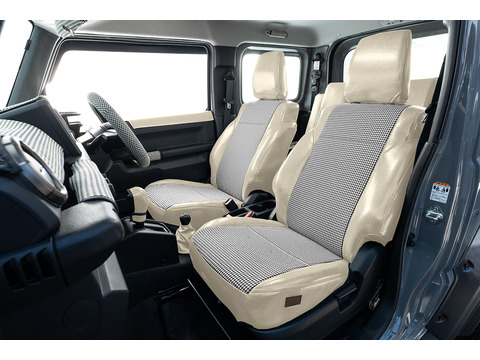 シートカバー  アンティーク千鳥　ホワイトスモーク