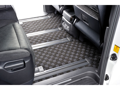 フロアマット WAVE CHECK　ブラック