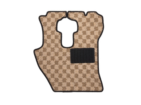 フロアマット WAVE CHECK　ベージュ