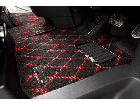 フロアマット SINGLE-DIA シングルダイヤ　レッド