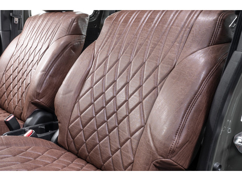 シートカバー  アンティークデザインD　ヴィンテージブラウン　ジムニー装着