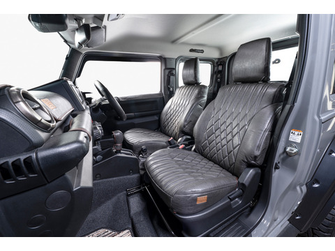 シートカバー  アンティークデザインD　ヴィンテージブラック　ジムニー装着