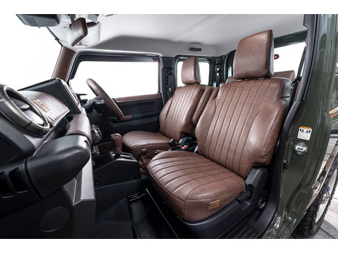 シートカバー  アンティーク　ヴィンテージブラウン　ジムニー装着