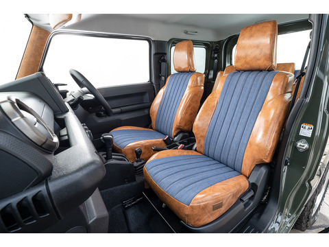 シートカバー  アンティークデニム　キャメル