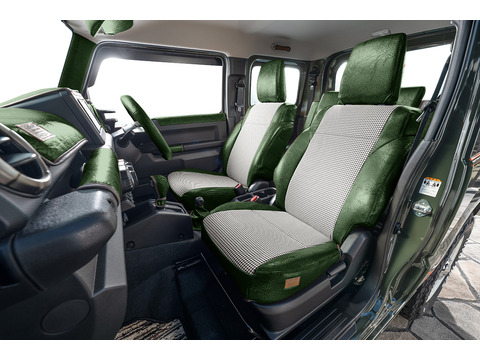 シートカバー  アンティーク千鳥　モスグリーン