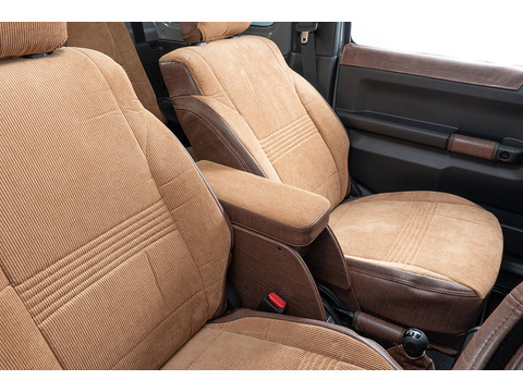 【ジムニーJB64/JB74/ノマド専用】センターコンソール Ver.1 アンティークコーデュロイ コーデュロイキャメル×ヴィンテージブラウン 装着イメージ