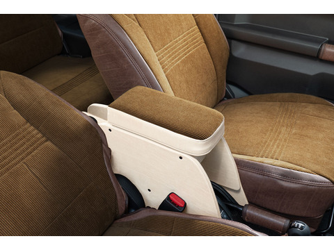 【ジムニーJB64/JB74/ノマド専用】センターコンソール Ver.2 アンティークカントリー＜ドリンクホルダー付き＞ コーデュロイブラウン×クラシックアイボリー　装着イメージ