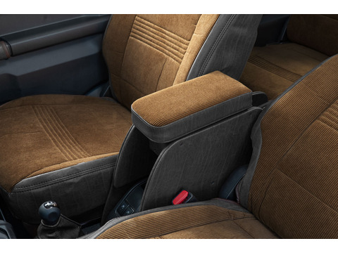 ジムニーJB64/JB74/ノマド専用】センターコンソール Ver.2 アンティークコーデュロイ＜ドリンクホルダー付き＞ コーデュロイブラウン×ヴィンテージブラック