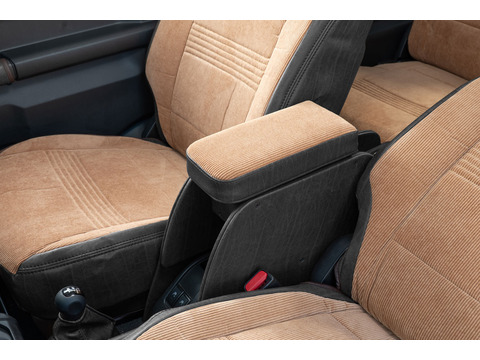 【ジムニーJB64/JB74/ノマド専用】センターコンソール Ver.2 アンティークコーデュロイ＜ドリンクホルダー付き＞ コーデュロイキャメル×ヴィンテージブラック