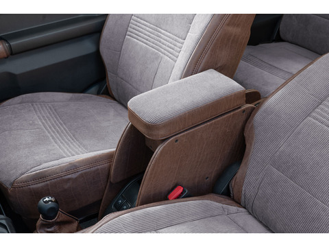 【ジムニーJB64/JB74/ノマド専用】センターコンソール Ver.2 アンティークコーデュロイ＜ドリンクホルダー付き＞ コーデュロイグレー×ヴィンテージブラウン