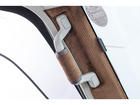 ランドクルーザー70再再販モデルグリップカバーコーデュロイブラウンAピラー助手席側