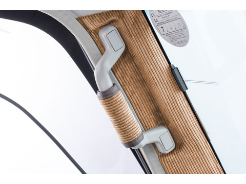 ランドクルーザー70再再販モデルグリップカバーコーデュロイキャメルAピラー助手席側