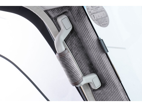 ランドクルーザー70再再販モデルグリップカバーコーデュロイグレーAピラー助手席側