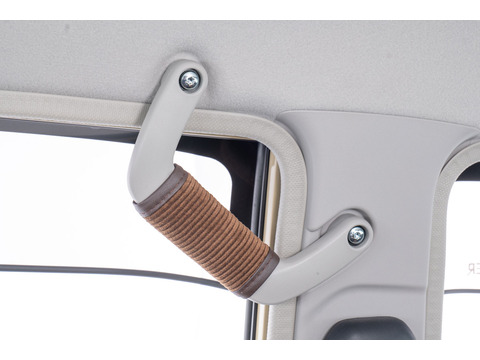 ランドクルーザー70再再販モデルグリップカバーコーデュロイブラウンBピラー助手席側