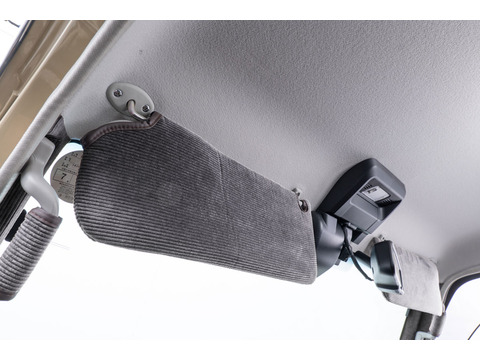 ランドクルーザー７０再再販モデルサンバイザーカバーコーデュロイグレーカラー装着イメージ展開時