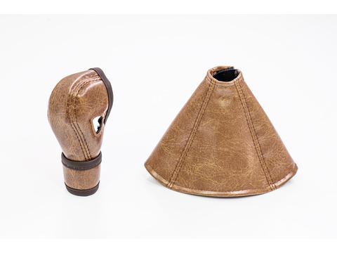 【ジムニーJB64/JB74専用】ブーツカバーセット（AT車専用）　 クラシックグロッシー　ラテ