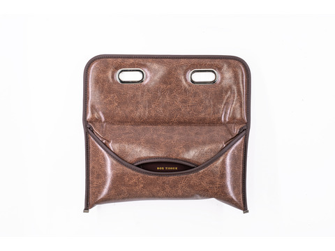 Headrest Tissue Case Classic GLOSSY Brown