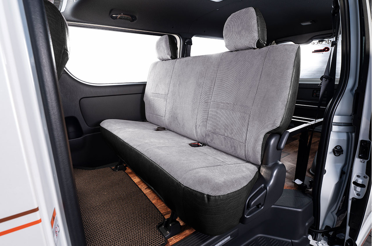 シートカバー  アンティークコーデュロイ　コーデュロイグレーxヴィンテージブラック