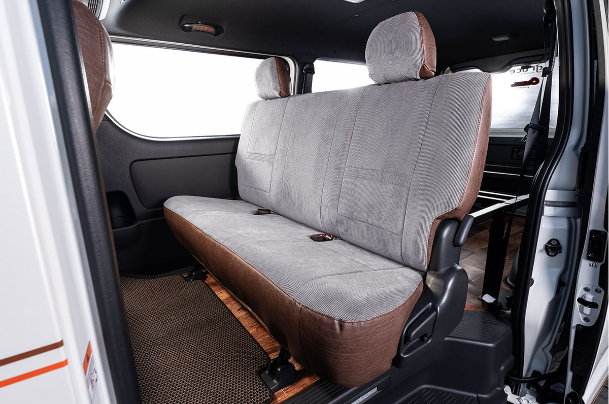 シートカバー  アンティークコーデュロイ　コーデュロイグレーxヴィンテージブラウン