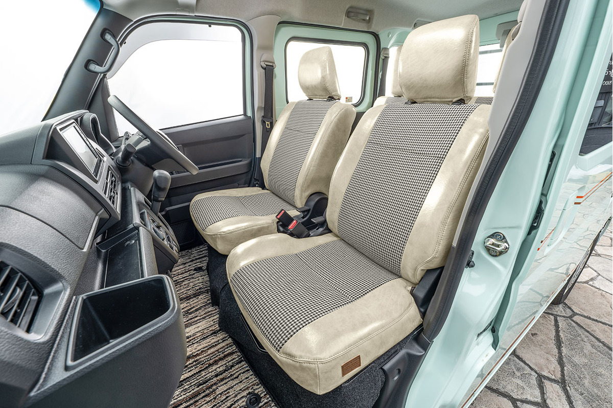 シートカバー  アンティーク千鳥　ホワイトスモーク