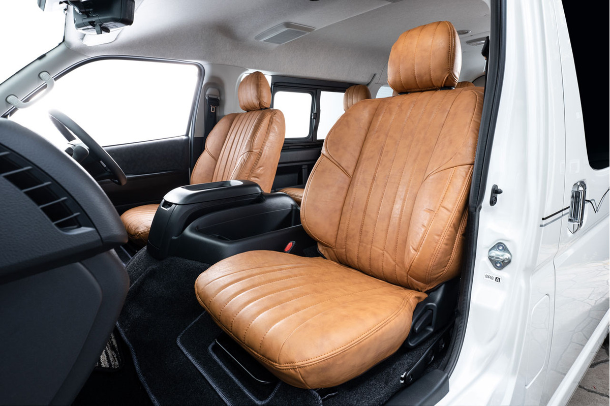 Seatflexシートカバー 全席 フィット トヨタハイエース バン 