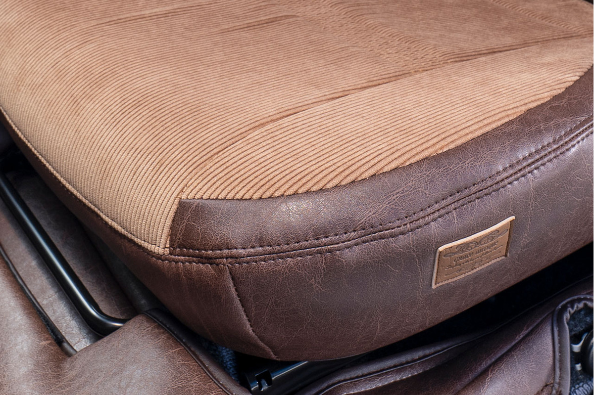 シートカバー  アンティークコーデュロイ　コーデュロイキャメルxヴィンテージブラウン