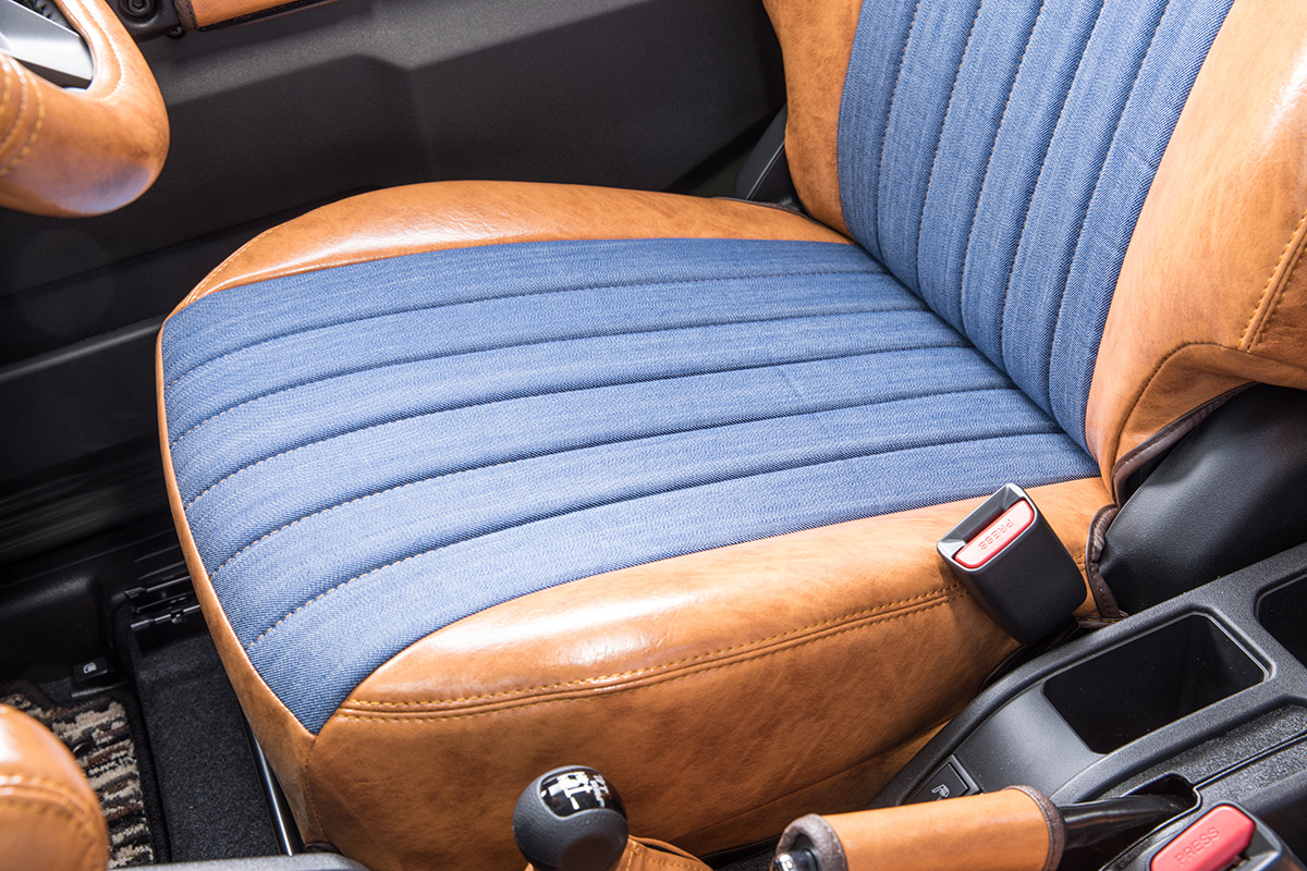 シートカバー  アンティークデニム　キャメル