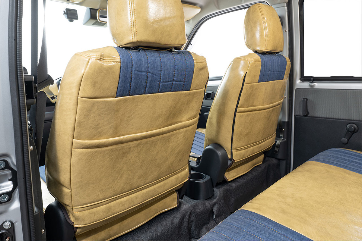 ライトエース　シートカバー  アンティークデニムクリームイエロー