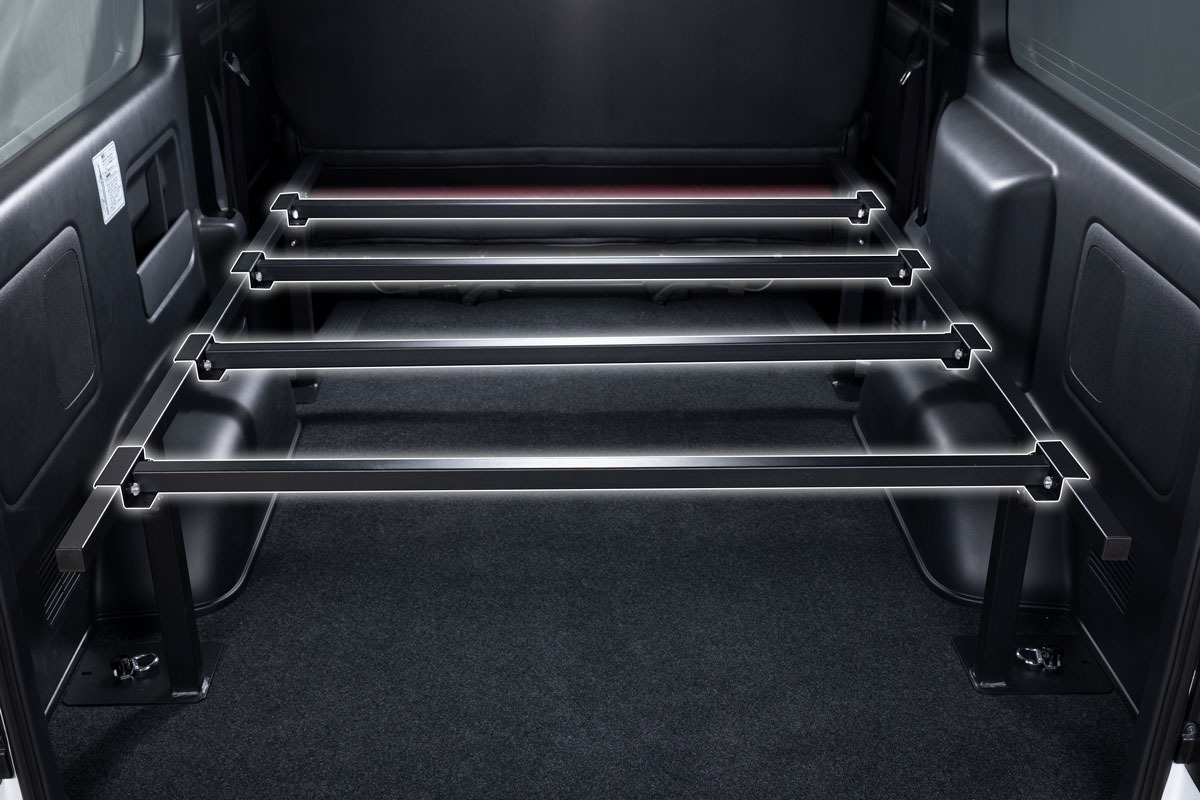 200系ハイエース標準 S-GLベッドキット 強化バー | 車のシートカバー 