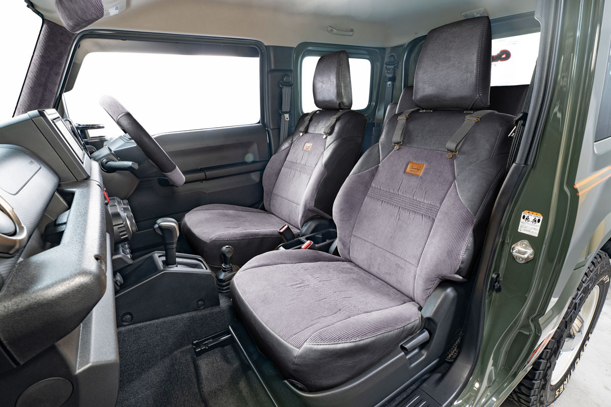 ジムニーJB64 シートカバー カントリー　ブラックxグレーxグレー