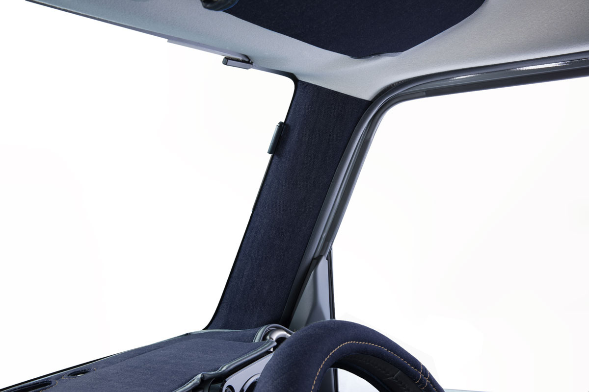 【ハスラーMR52/MR92専用】 Aピラーパネル　張り替え済み交換タイプ　左右セット　 アンティーク　デニムデザイン インディゴ