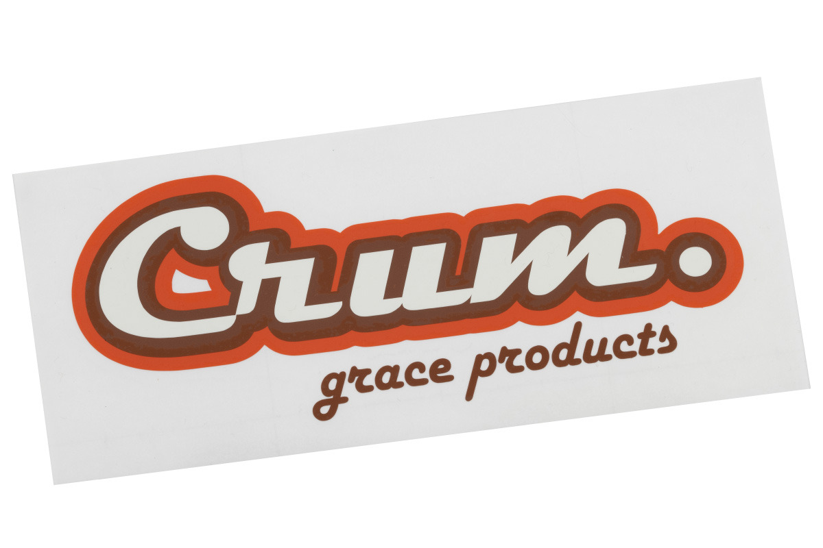 クルムロゴステッカー　オレンジ×ブラウン×ホワイト