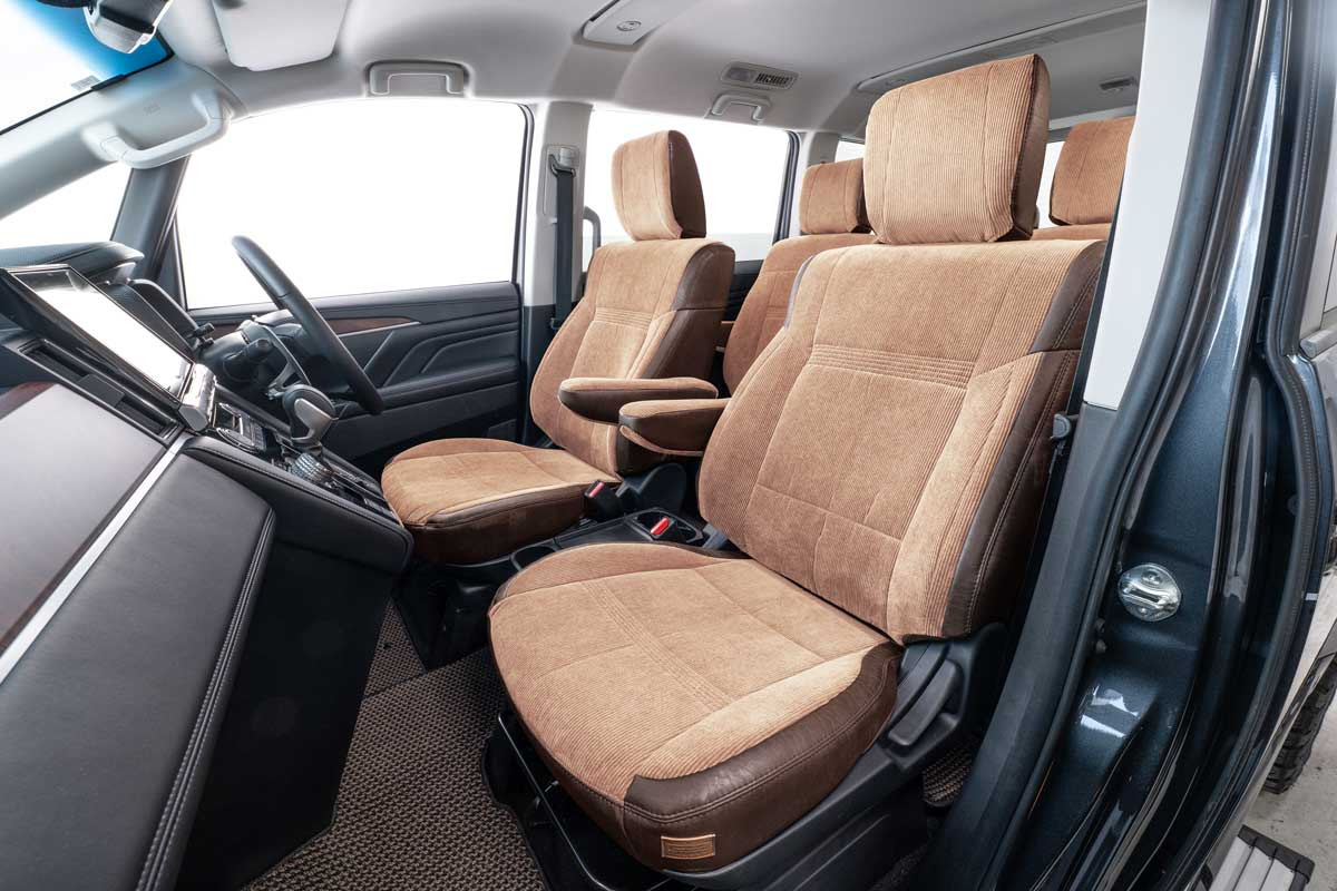 シートカバー  アンティークコーデュロイ　コーデュロイキャメルxヴィンテージブラウン