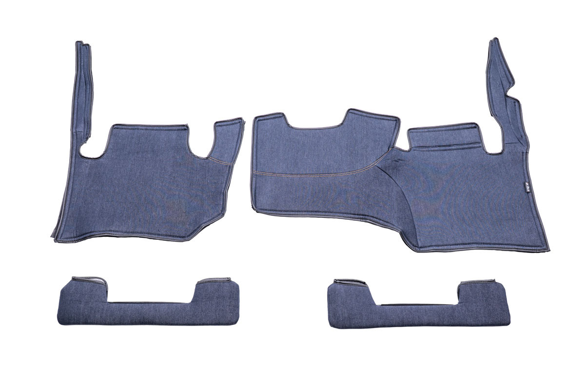 200ハイエース ナロー用 エンジンフードカバー＆スカートセット アンティークデニム　インディゴカラー