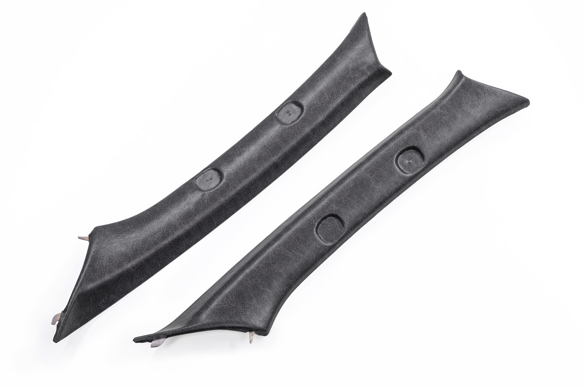 【200系ハイエース専用】 Aピラーパネル 張り替え済み交換タイプ左右セット クラシックグロッシー　ブラック